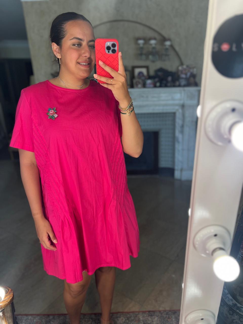 City Popline dress fuchsia (petite version)