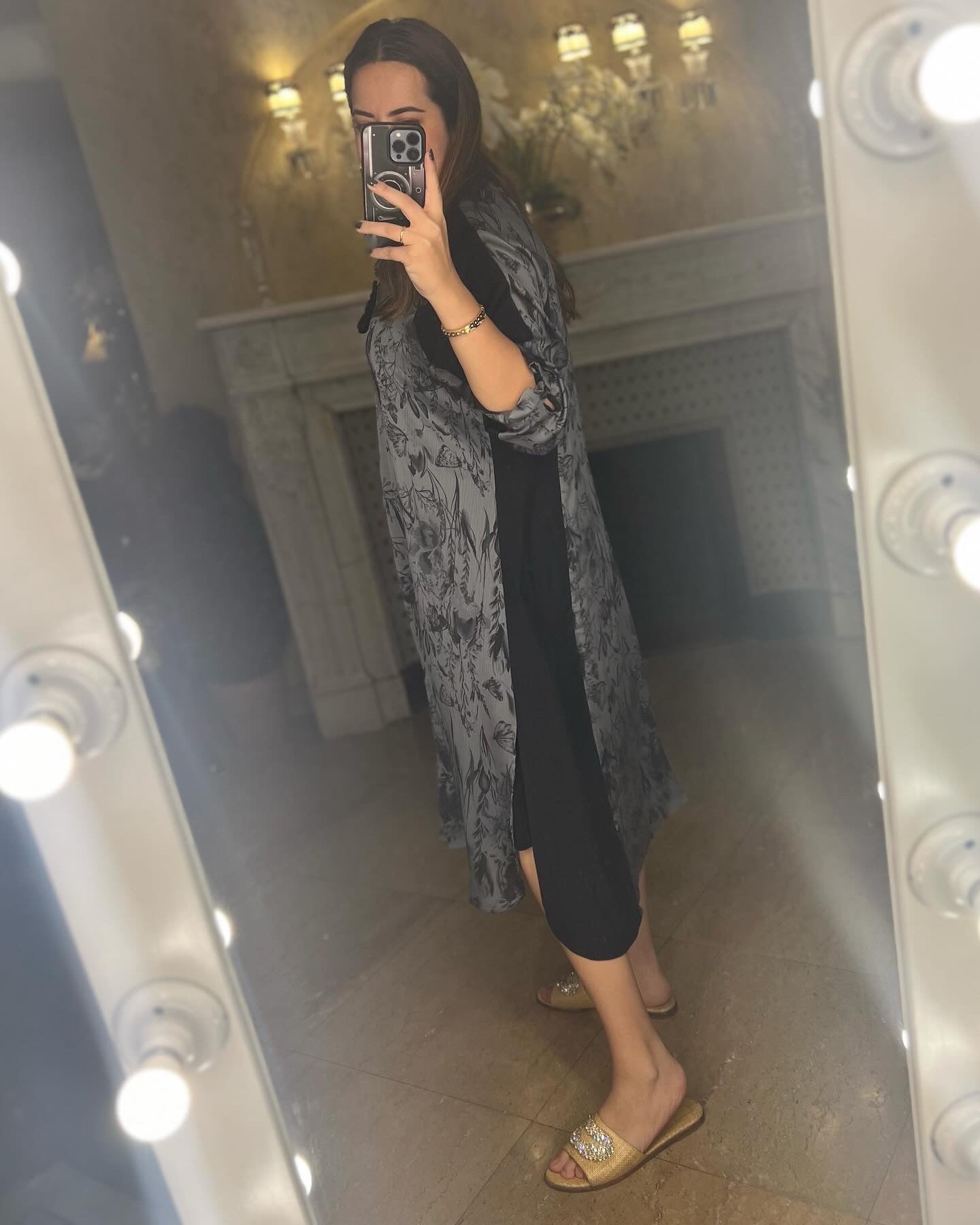 Chiffon Floral Print Shirt dress