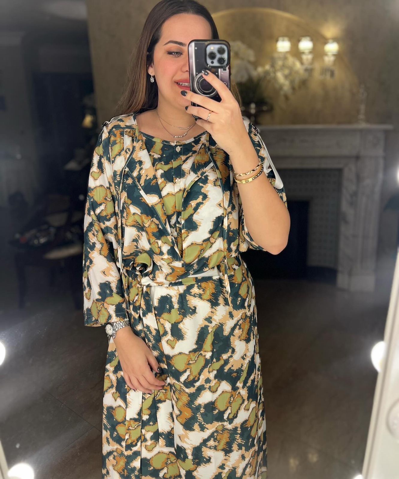 KIKI Dress in Abstract chiffon