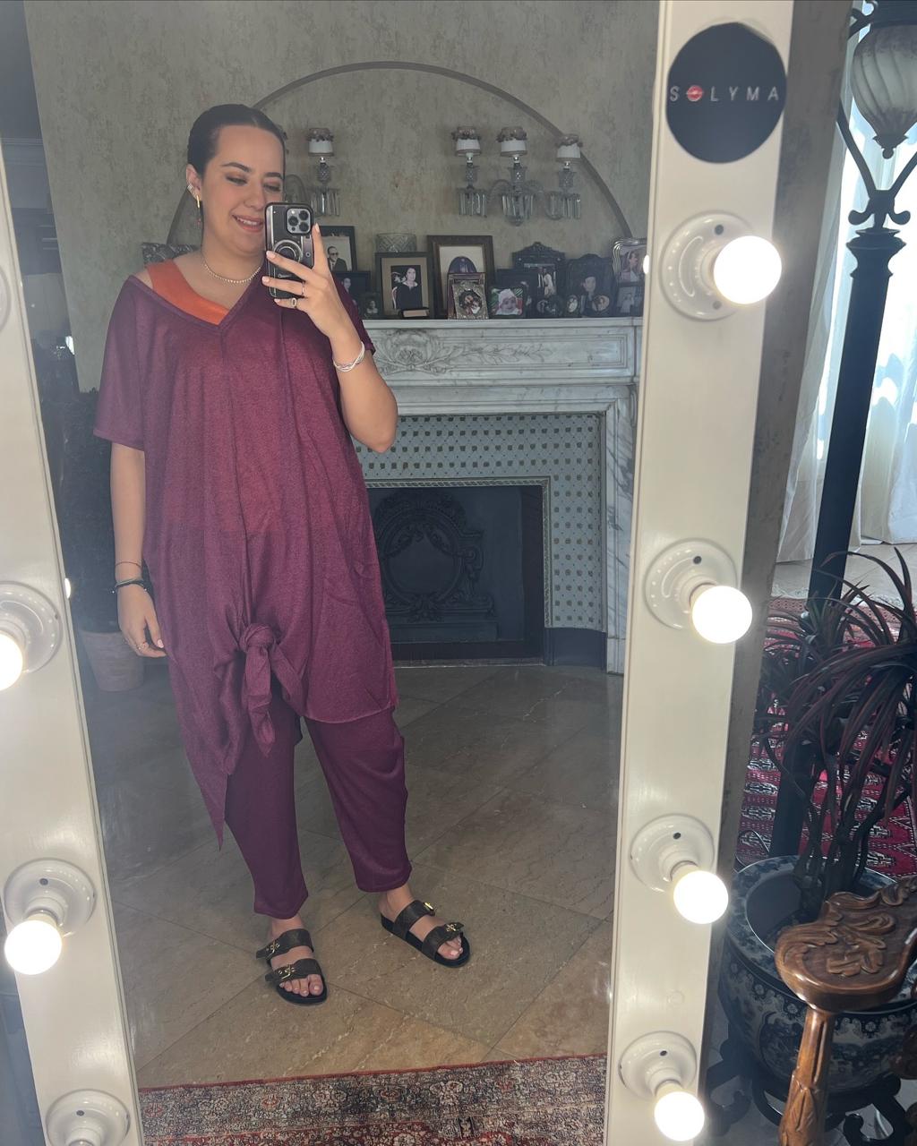 High low Magenta Top