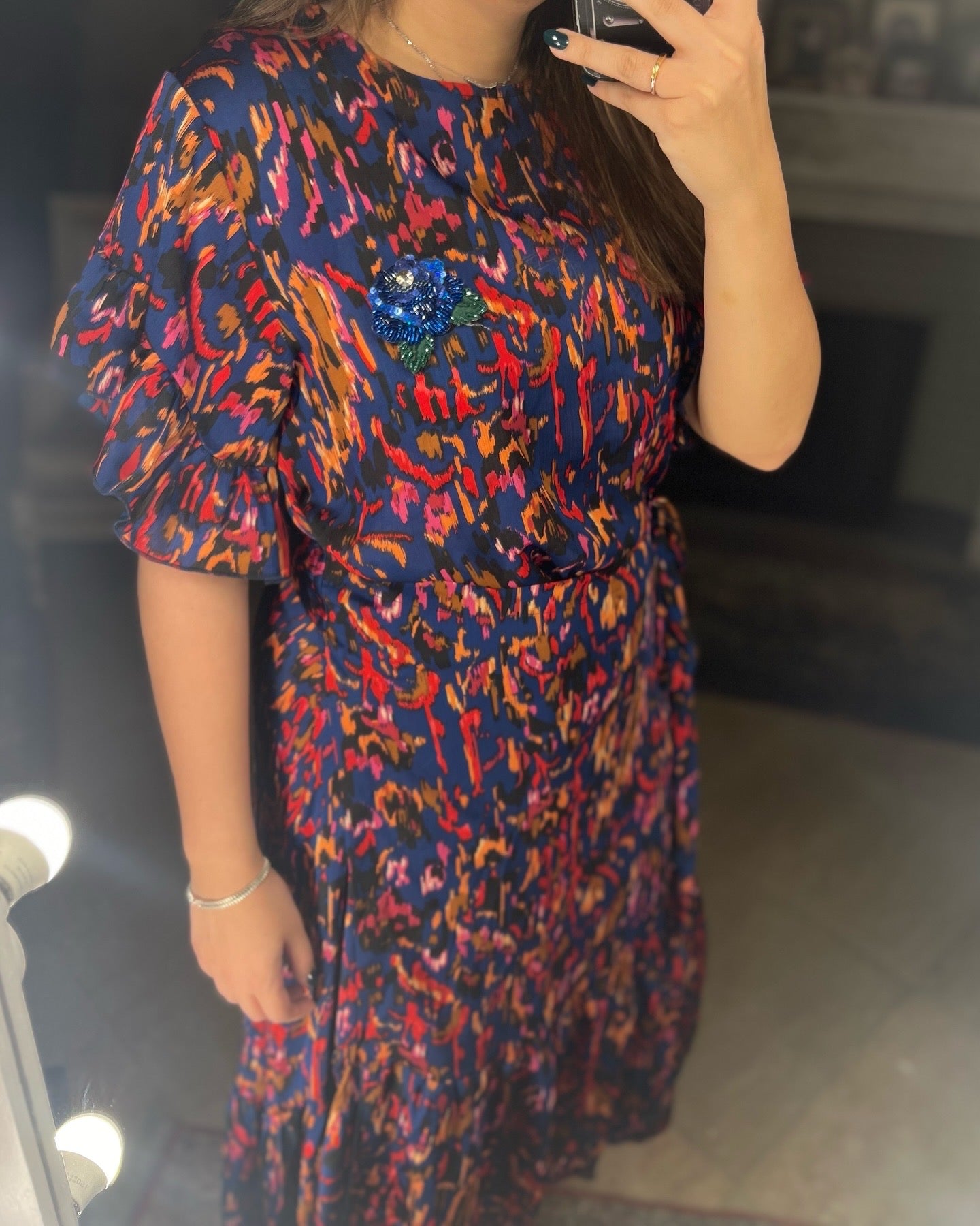 Wrap Silk Chiffon Dress