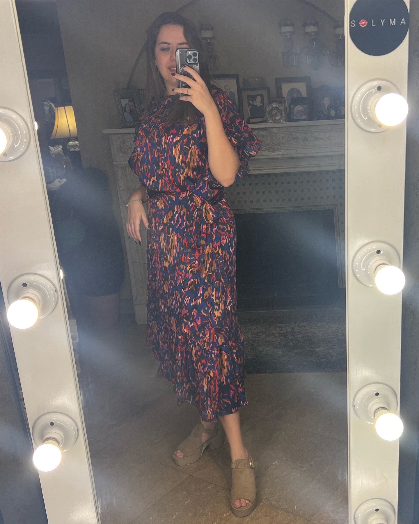 Wrap Silk Chiffon Dress