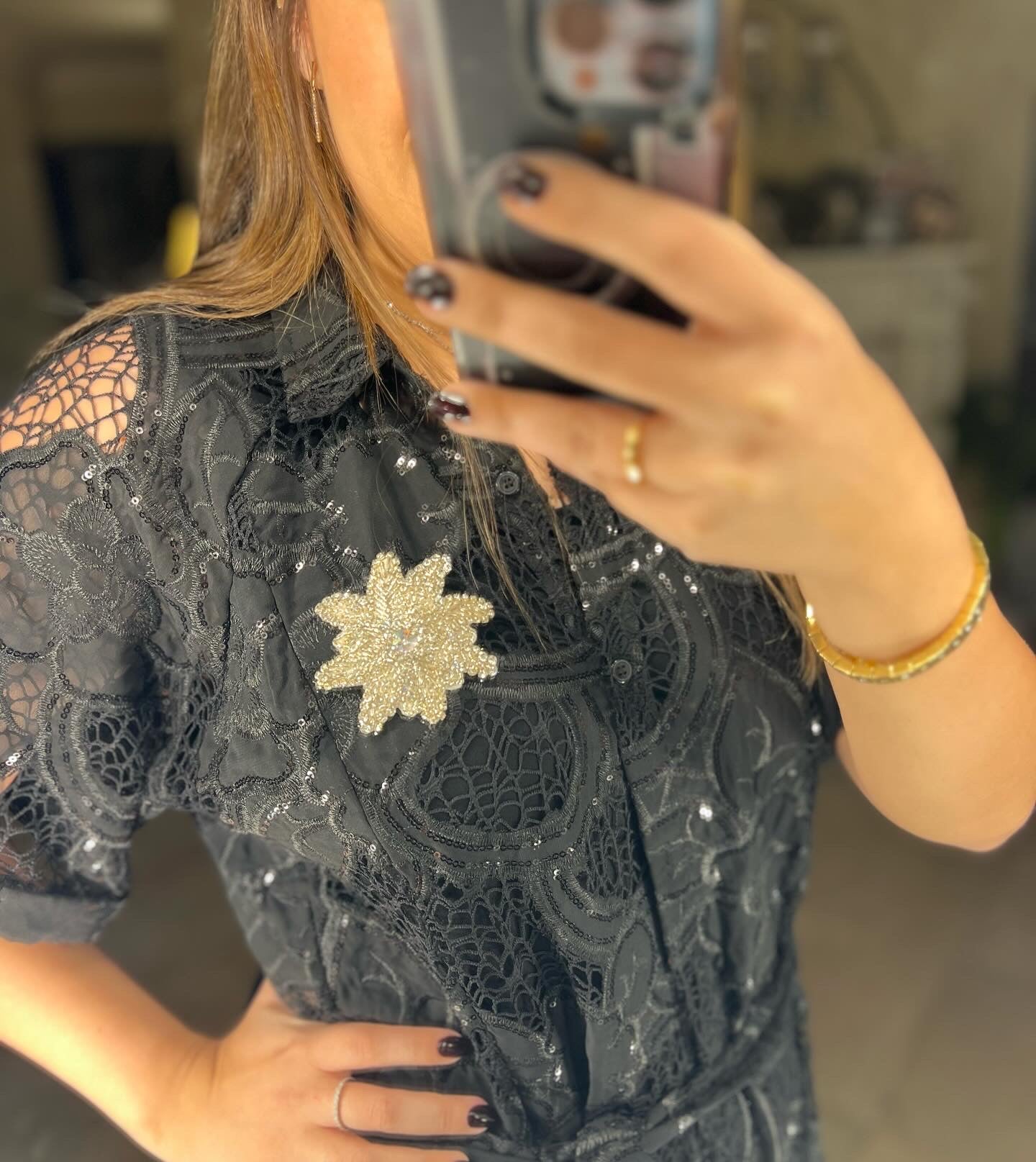 Crystal Flower Pin