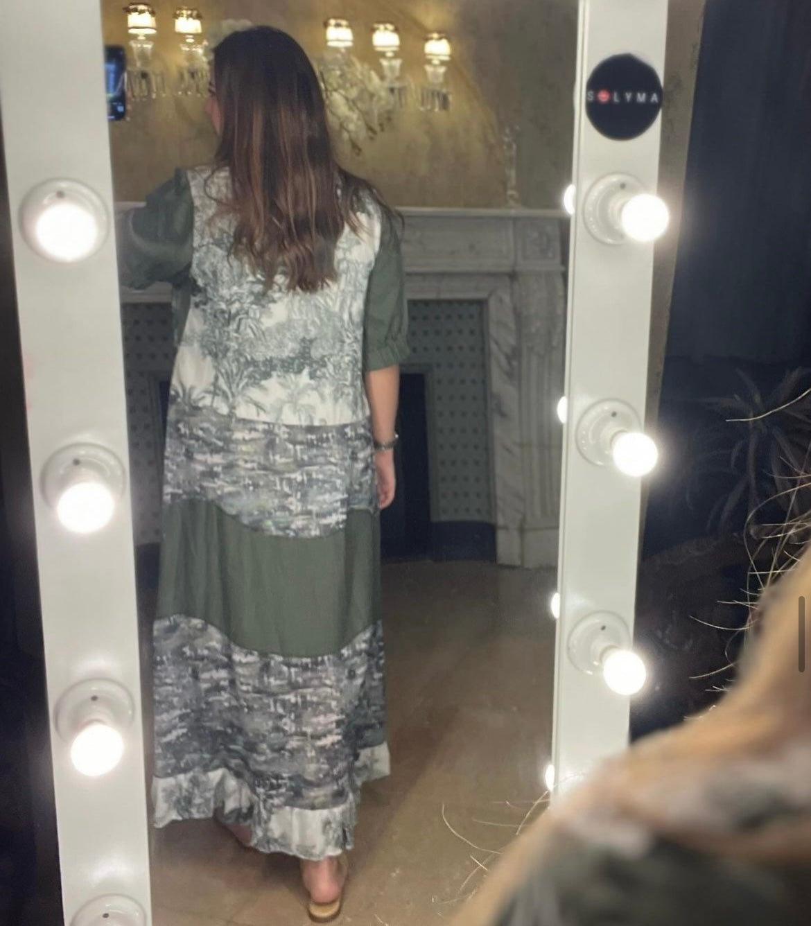 Spanish Dress Palm Print *Half Sleeves*
