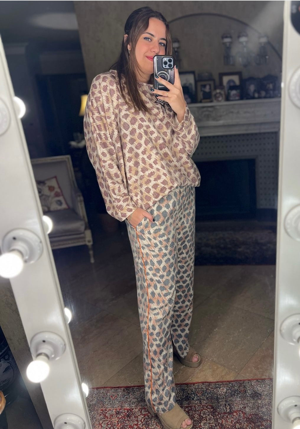O Blouse Cheetah Linen