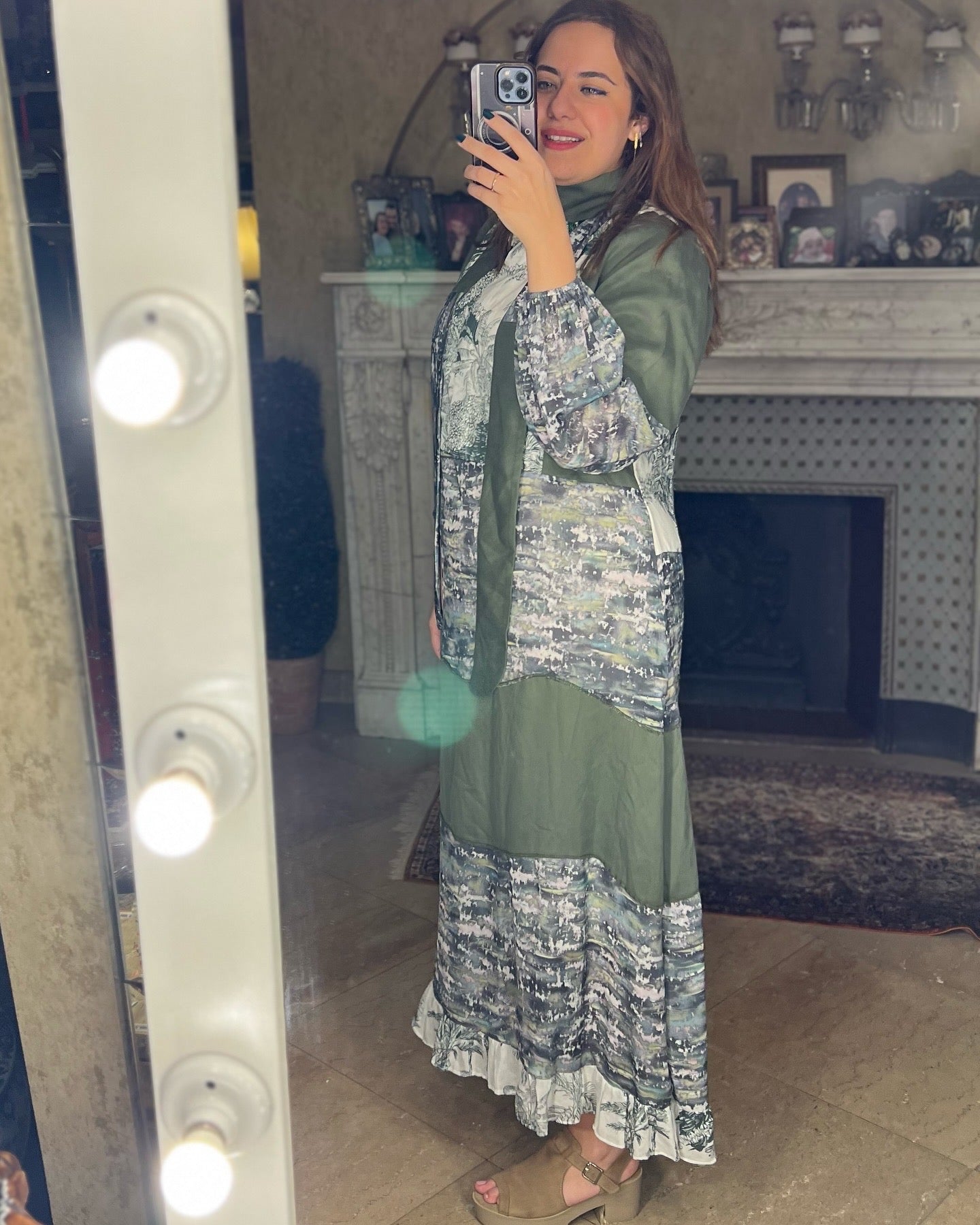 Spanish Dress in Pam Print *Long Sleeves*