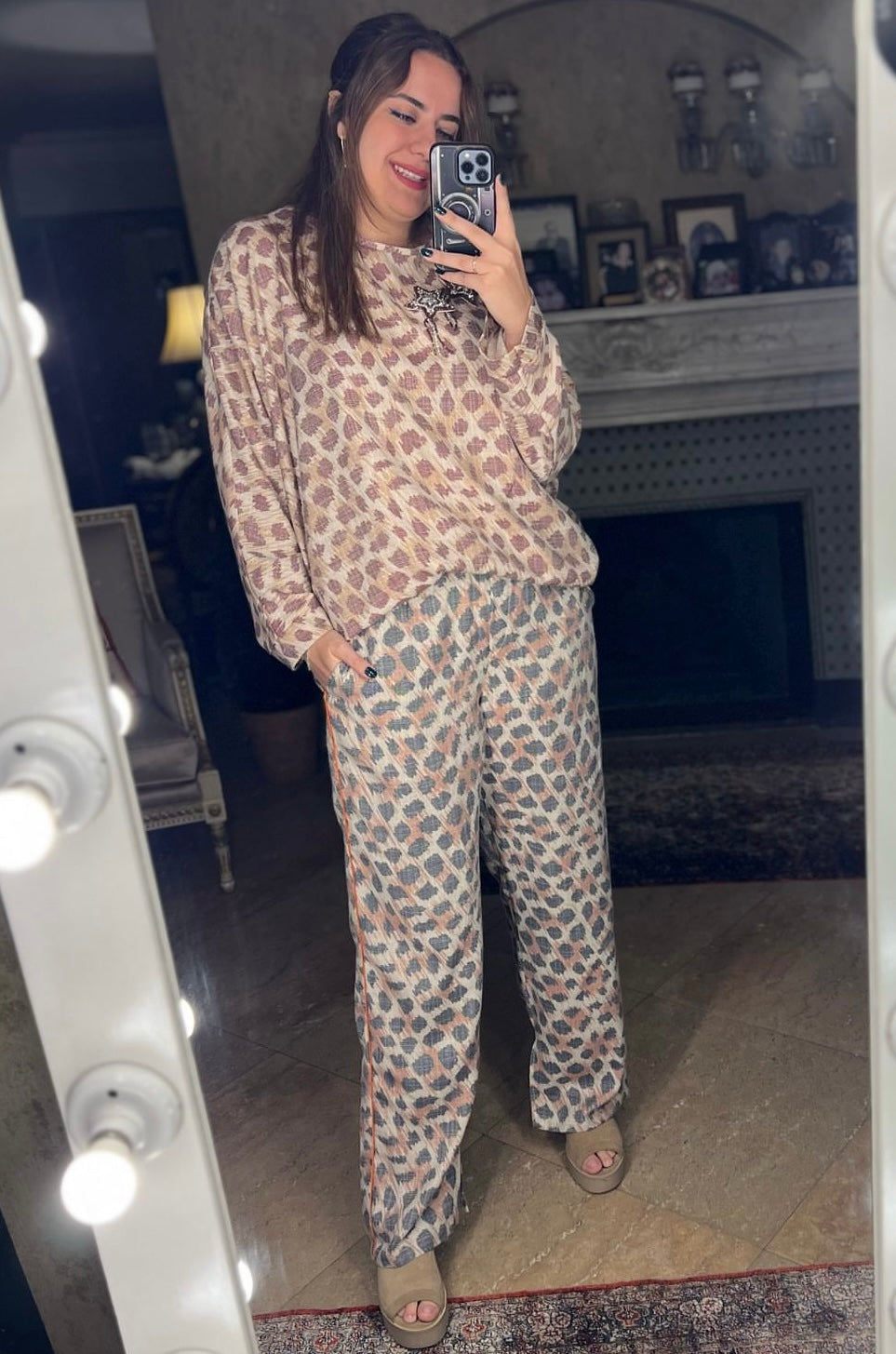 O Blouse Cheetah Linen