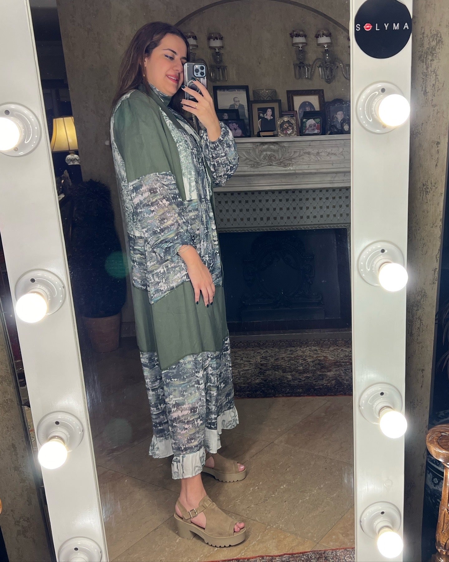 Spanish Dress in Pam Print *Long Sleeves*