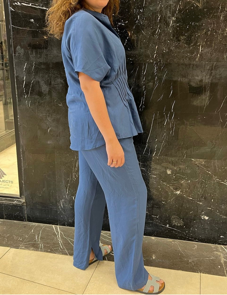 Gances set In cotton blue *Half Sleeves*